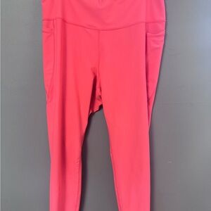 Old Navy PowerSoft High-Waisted Pocket Leggings - XXL - Neon Orange